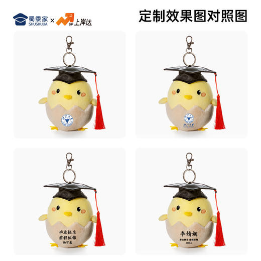 【毕业蛋钥匙扣】可定制创意毛绒钥匙扣包包挂饰挂件毕业送礼礼品礼物 商品图3