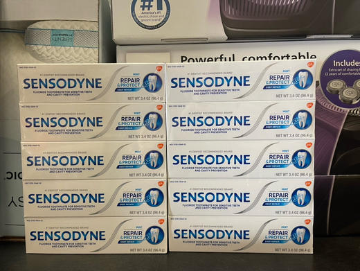 Sensodyne新款修复保护牙膏5支装，每支96.4g，美国✈️直邮特价299元🉐包税包邮到手了🔥舒适达修复牙膏防蛀牙，保护抗敏感牙膏。 商品图3