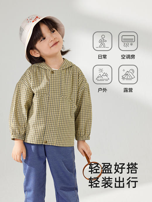 英氏儿童外套春夏连帽休闲外套男童纯棉外套2025新款YRWGJ1R008A 商品图4