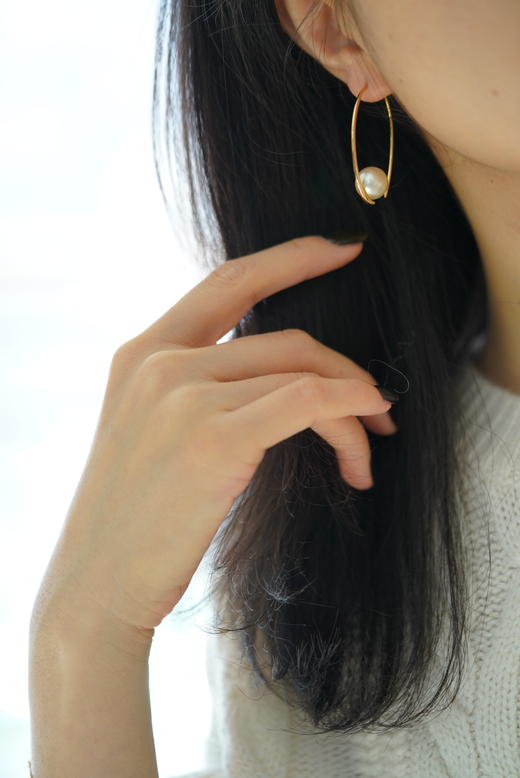 金珠耳饰「干枯玫瑰大耳环」 商品图1