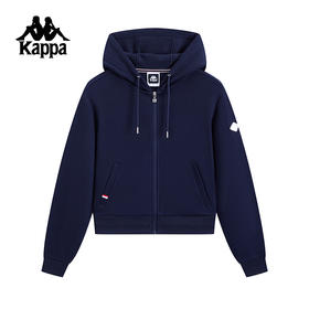 Kappa卡帕背靠背运动外套女2025新款休闲连帽卫衣针织开衫上衣潮K0F22MK21