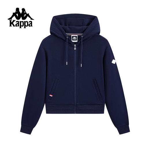 Kappa卡帕背靠背运动外套女2025新款休闲连帽卫衣针织开衫上衣潮K0F22MK21 商品图0