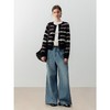 热力感百搭撞色提花长袖毛衣开衫短外套针织衫秋冬新款女S-2XL 商品缩略图1