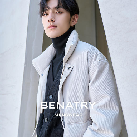 贝纳川立领特色口袋中长款男士羽绒服ECP405009 商品图1