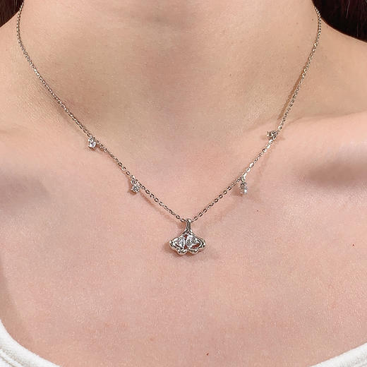 卡蒂罗/KADER 小杏运项链  新中式银杏叶设计国潮好运可调节拼接链 时来运转轻奢吸睛小众吊坠 925银 商品图6