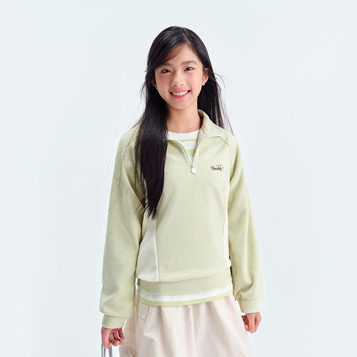 笛莎Deesha青少年女童卫衣2025春季女童单面摇粒绒卫衣 商品图3