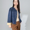【高货xg】全新升级【铂金会员220/天猫299/差价79】(13119) 洛诗琳新中式中无领牛仔外套2025春季撞色拼接国风外套 商品缩略图3