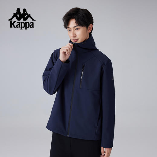 Kappa卡帕背靠背运动外套男新款户外连帽防风防泼水夹克休闲上衣K0F12FJ41 商品图0