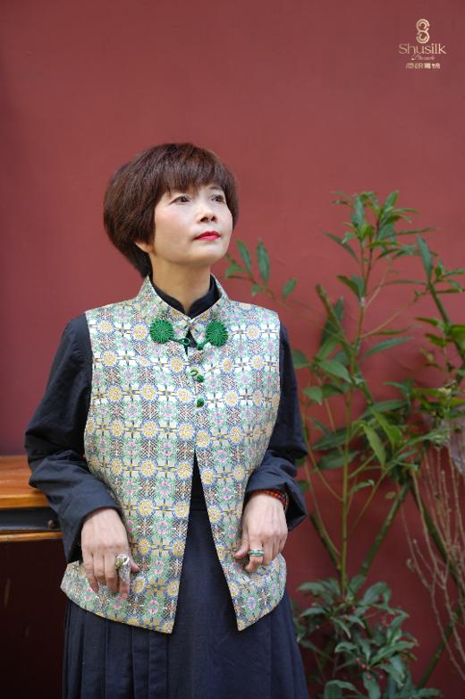 25BWMJ9201葵花八达运蜀锦背心JW1316-2  商品图0