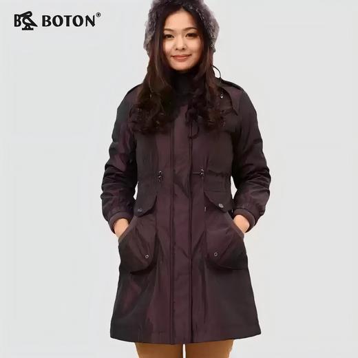 【第2件半价！尾货清仓不退换】波顿女士连帽甩毛甩胆羽绒褛LJ611 商品图1