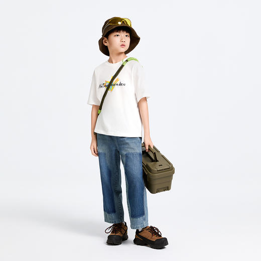 【商场同款在售】男童女童圆领短袖速干针织衫夏季新款安奈儿童装实体店同款AM511518 商品图3