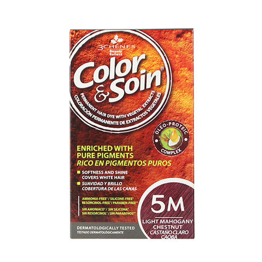 【跨境】三橡树植物染发剂5M淡桃栗135ml（效期2027-08-01） 商品图1