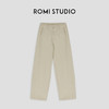 ROMI STUDIO“随性简约”100%斜纹棉高腰宽松香草色牛仔直筒裤K3617 商品缩略图0