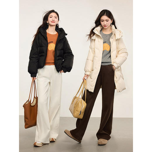 【专属特价】熙世界刺绣橘子套头圆领毛衣慵懒风2025初春新款时尚减龄针织衫 商品图2