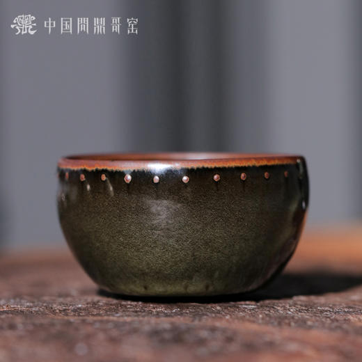 问鼎哥窑铁胎哥窑黄大战鼓杯 商品图4