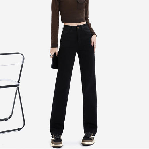 馥迦百搭显高直筒牛仔裤 商品图1