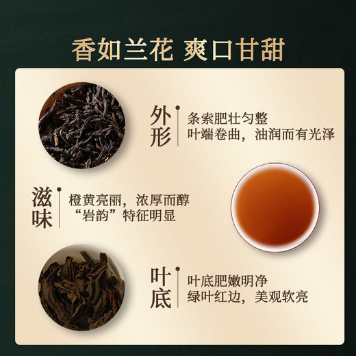 岩语 厚韵中火岩茶水仙 特级武夷正宗乌龙茶盒装送礼144g 商品图4