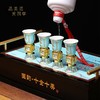 【彼达思】景泰蓝 十全十美套组旋转白酒杯礼盒装 西湖蓝轻奢高档国礼酒具 商品缩略图1