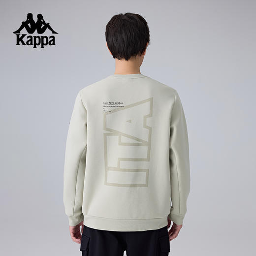 Kappa卡帕背靠背2025新款运动卫衣男圆领针织套头衫休闲长袖上衣K0F12WT41 商品图3