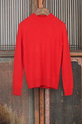 盛唐牡丹|中国红针织羊绒打底衫  [特价品]