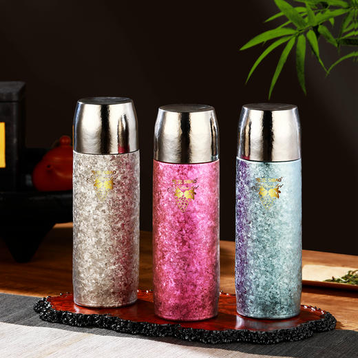 思宝钛莱双层钛保温杯冰花工艺带茶隔便携车载礼盒包装 商品图1