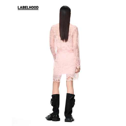 【OSMOS×LABELHOOD】蕾虎联名新细针水母蕾丝连衣裙短裙 商品图2