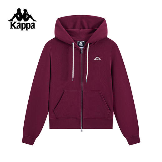 Kappa卡帕背靠背运动外套女2025新款纯棉连帽夹克针织开衫上衣潮K0F22MK30 商品图2
