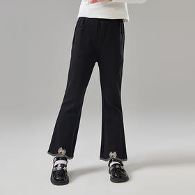 笛莎Deesha 童装女童裤子2025春新款香风针织喇叭裤