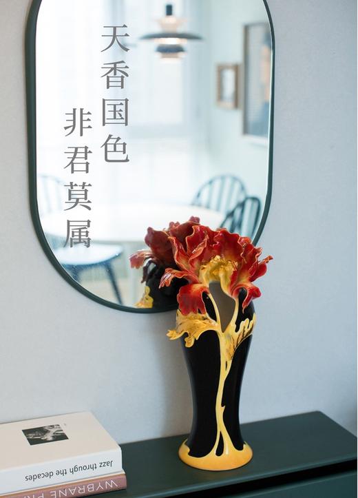 【彼达思】法蓝瓷 FZ00689贵器天成 富贵牡丹花瓶 商品图1