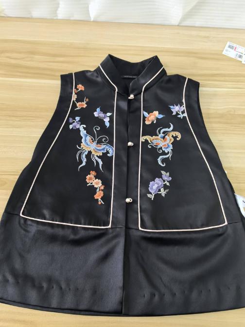 盛唐牡丹|蝶恋花手绣真丝马甲 商品图0