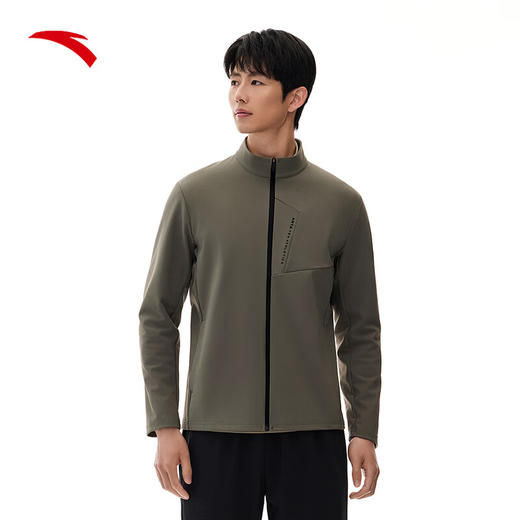 安踏（ANTA）训练针织运动外套男弹力长袖上衣拉链修身外套152517703S 商品图1