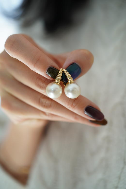 金珠耳饰「干枯玫瑰钻石小酒桶」 商品图3