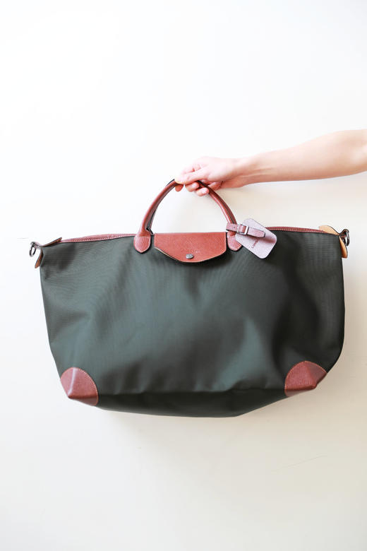 问了一万次的！！45L大容量旅行包，牛皮+帆布手提单肩包C010758 商品图4