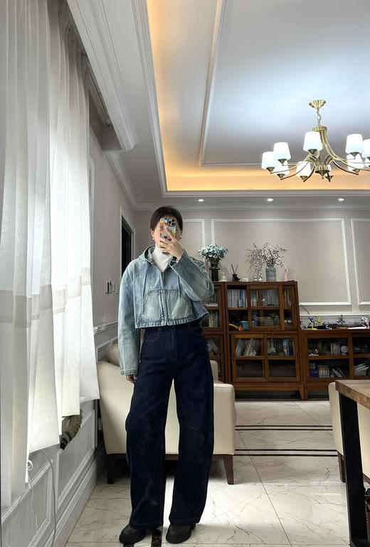 17-1 现货发 渠道圆正 lew 25早春 激光烧花 弯月镰刀牛仔裤 气球廓形牛仔裤 显腰细 商品图13