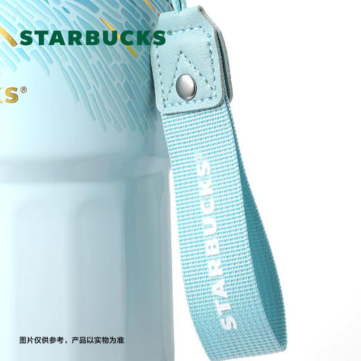 星巴克（Starbucks）微蓝韵律款双饮口咖啡杯445ml保温杯 商品图5