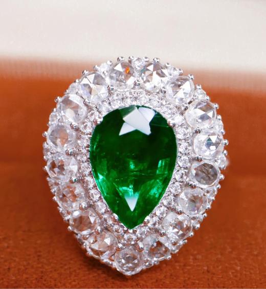 1.45ct刻面祖母绿戒指吊坠 商品图2