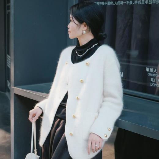 顺丰包邮71450洛诗琳韩系马海毛金软糯羊毛毛衣外套3200 商品图2