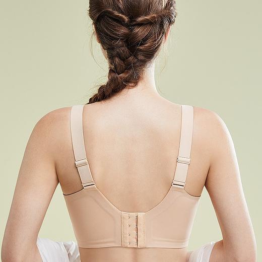 【巨舒适~大码全罩杯！】大胸必备，无钢圈收副乳，U形背带升级加高，穿衣不留痕迹！内置兔耳杯防凸点，性感薄款上托文胸，让你“狠”托胸双重提拉，大显胸小！ 商品图3