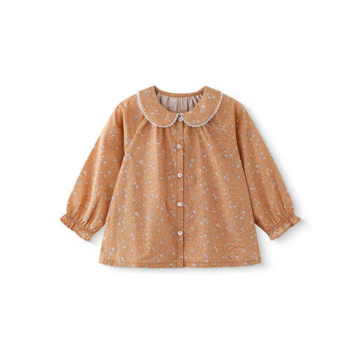 英氏儿童衬衫夏季长袖甜美女童碎花衬衫2025新款上衣YRCAJ1R001A 商品图4