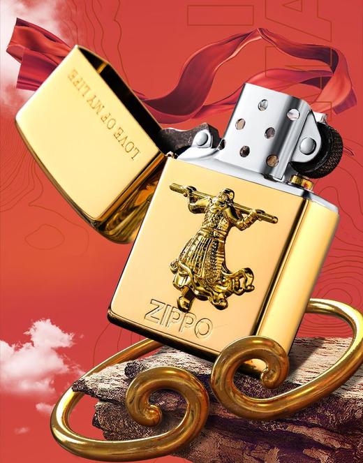 Zippo打火机正版 镀金贴章一生所爱   JCZ 商品图6