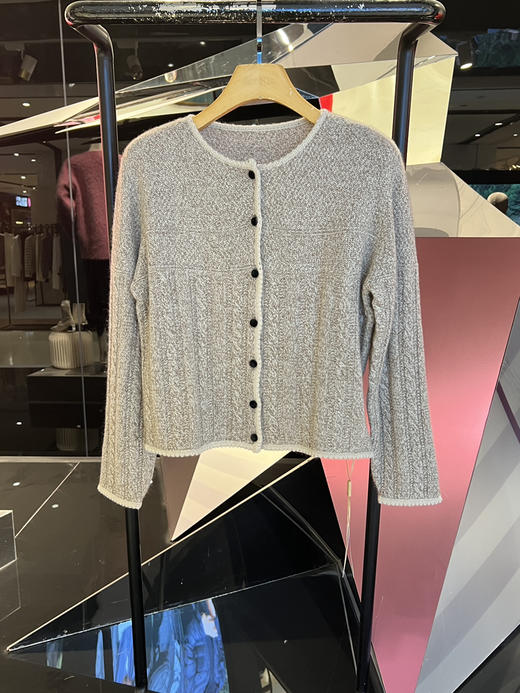 女士加厚圆领针织开衫 商品图0