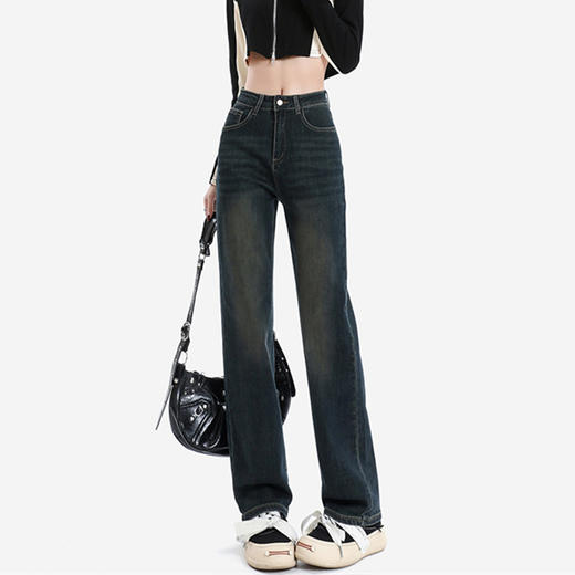 馥迦百搭显高直筒牛仔裤 商品图2