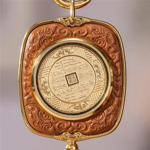 朱炳仁铜 吉祥蛇牌 可旋转手摆件车内装饰挂件中国风汉服包包挂件 商品图2