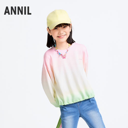 女童圆领长袖卫衣春季新款安奈儿童装实体店同款AG511573 商品图0