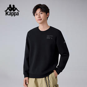 Kappa卡帕背靠背2025新款运动卫衣男圆领针织套头衫休闲长袖上衣K0F12WT41