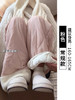 羊羔绒阔腿裤女秋冬加绒加厚棉裤卫裤运动裤子HLY 商品缩略图1