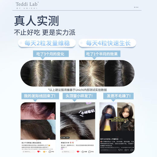 Unichi 养发小熊软糖 60粒 海盐青提味 商品图3