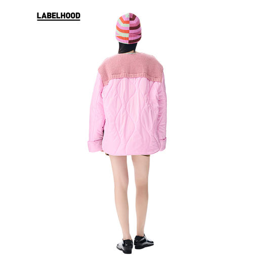 【SHORT SENTENCE×LABELHOOD】蕾虎联名款针织拼接棉服 商品图4