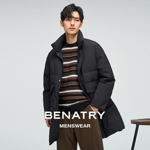 贝纳川立领特色口袋中长款男士羽绒服ECP405009 商品图3
