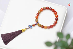 盐源玛瑙十八子手串